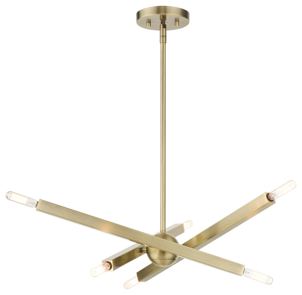 Antique Brass Modern, Urban, Sputnik, Dynamic, Timeless Chandelier