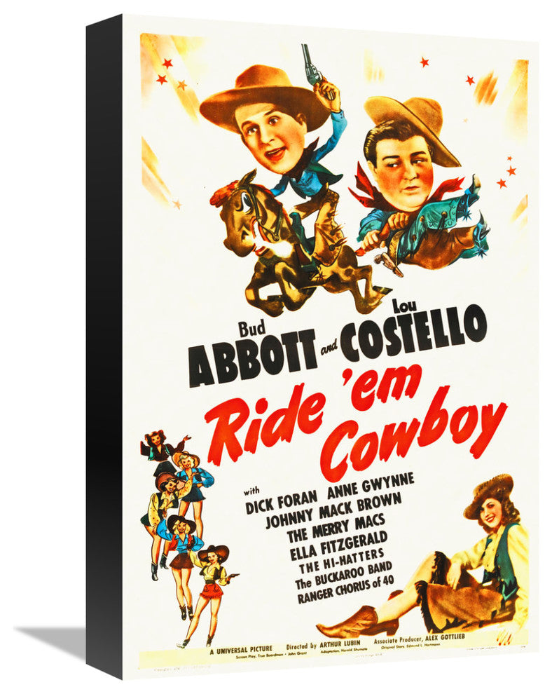 "Abbott & Costello - Ride Em Cowboy" Canvas by Hollywood Photo Archive, 11x16"