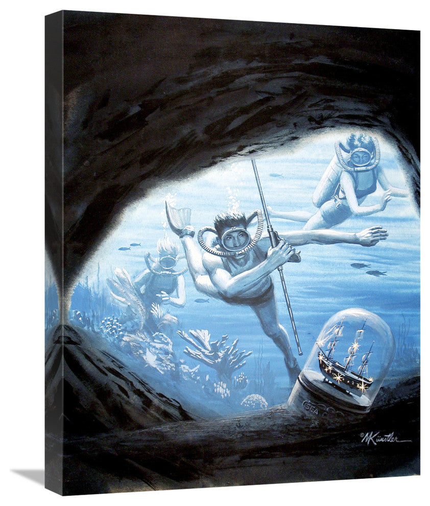 "Treasures of the Sea" Stretched Canvas Giclee by Mort Kunstler, 18"x24"