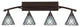 Bow 4-Light Bath Bar, Bronze Finish with 7" Diamond Ice Art Glass
