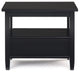 Warm Shaker Solid Wood 14 Inch Wide Rectangle Narrow Side Table In Black