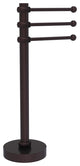 Vanity Top 3 Swing Arm Towel Holder with Twisted Accents, Antique Bronze