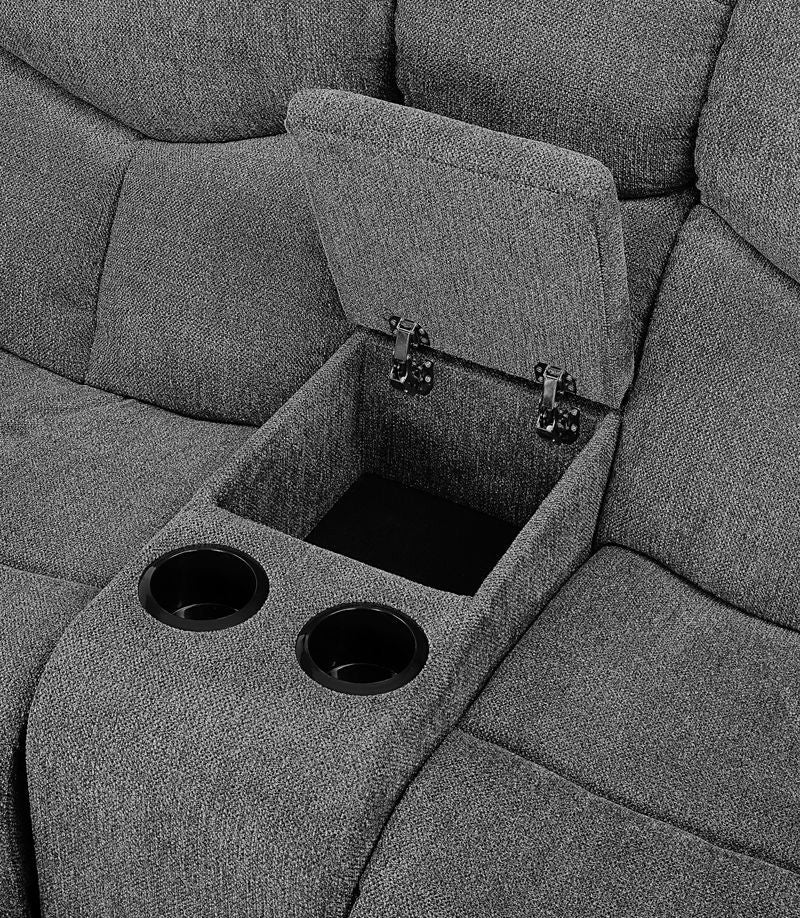 ACME Kalen Sofa, Motion, Gray Chenille
