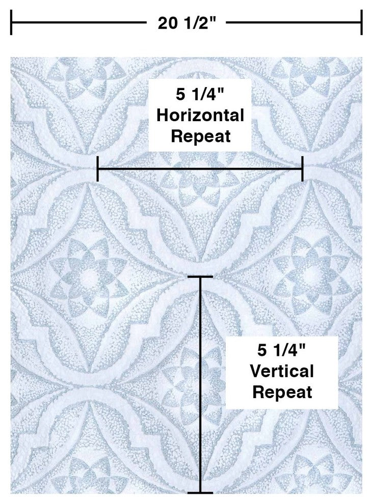 Wallpaper Blue/White Star Embossed Textured Vinyl |