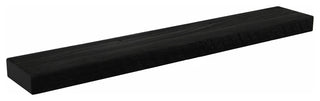 Rustic, Floating Shelf, 2" Thick x 6" Deep, Mountable, Black, 48"