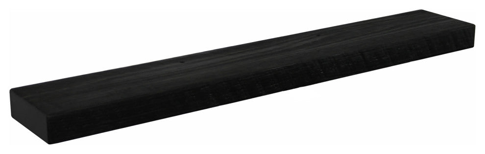Rustic, Floating Shelf, 2" Thick x 6" Deep, Mountable, Black, 48"