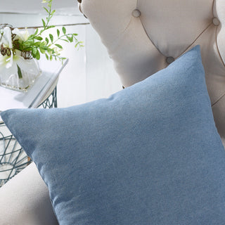 4 Piece Denim Pillow Shell Set (Jeans), Vintage, (2) 20" X 20"