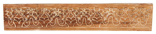 Whitewash Carved Teak Wall Panel