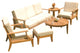 6-Piece Lagos Outdoor Teak Sofa Set With Sunbrella Cushions Steeplecha Malibu