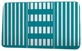 Sail, Sun, & Fun Beach Blanket Stripe Print Bath Mat, Teal, 17"x24"
