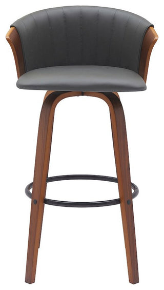 Diana Upholstered Wood Swivel Bar or Counter Stool