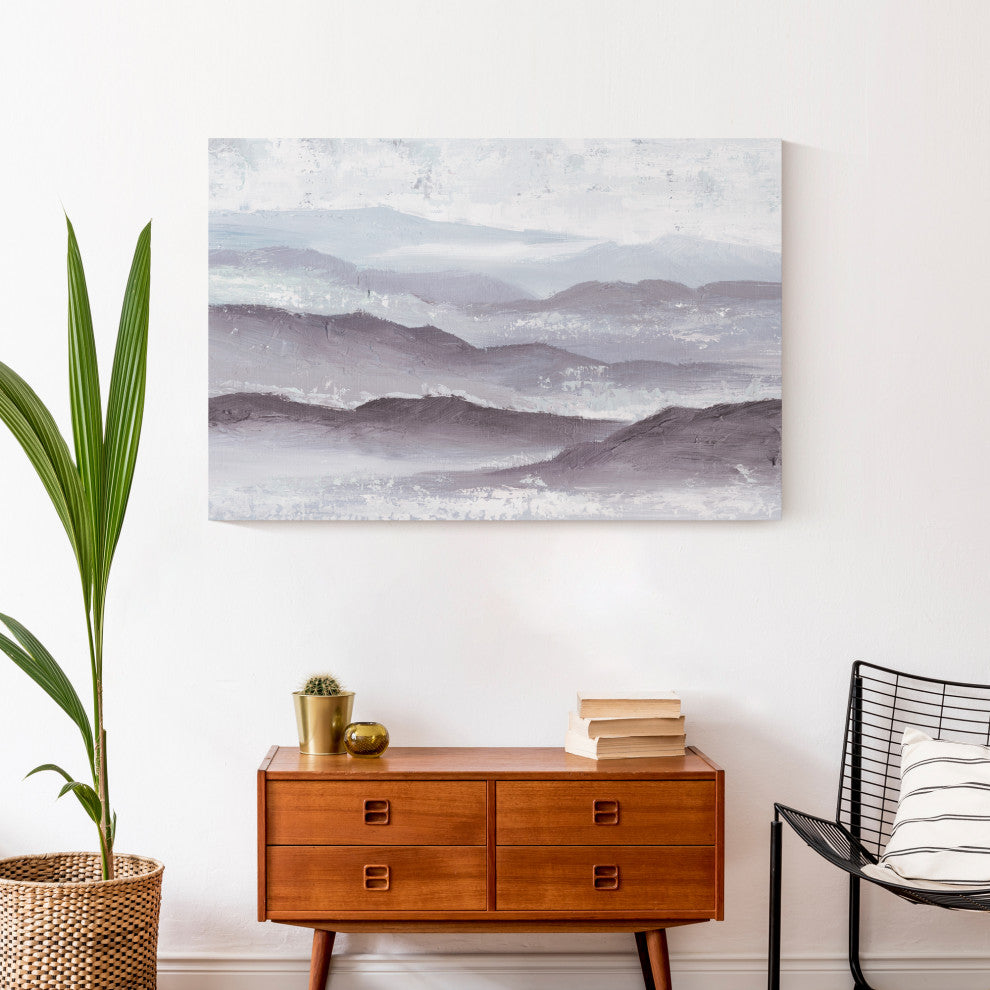 Painted Mountainscape 36x24 Canvas Wall Art