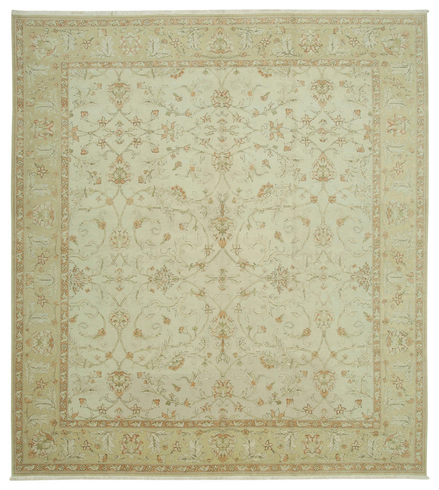 Rug N Carpet - Handmade Oriental 10' 0" x 11' 3" Unique Oushak Area Rug