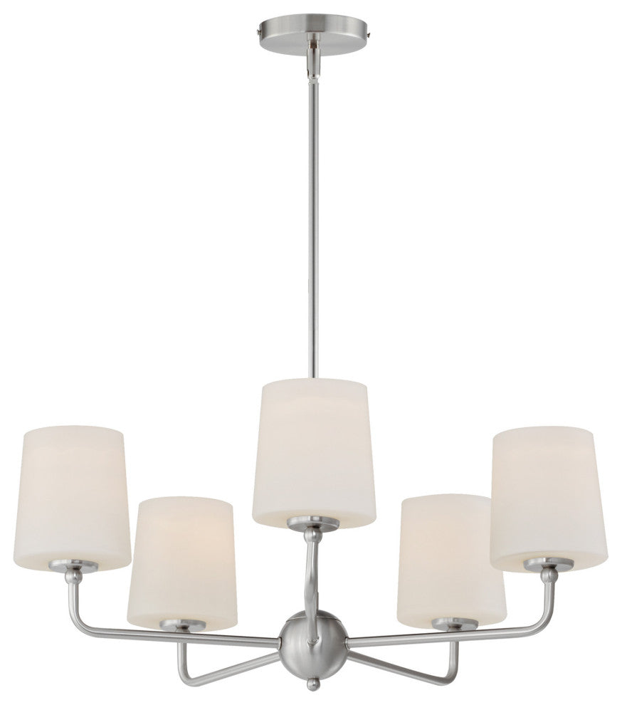 Maxim 12095SW Bristol 5 Light 27"W Chandelier - Satin Brass