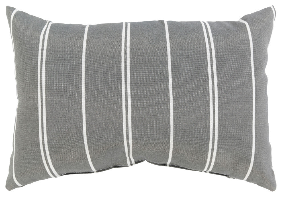 Surya Vallarta VLT-002 13"x20" Pillow Cover, Medium Gray/White