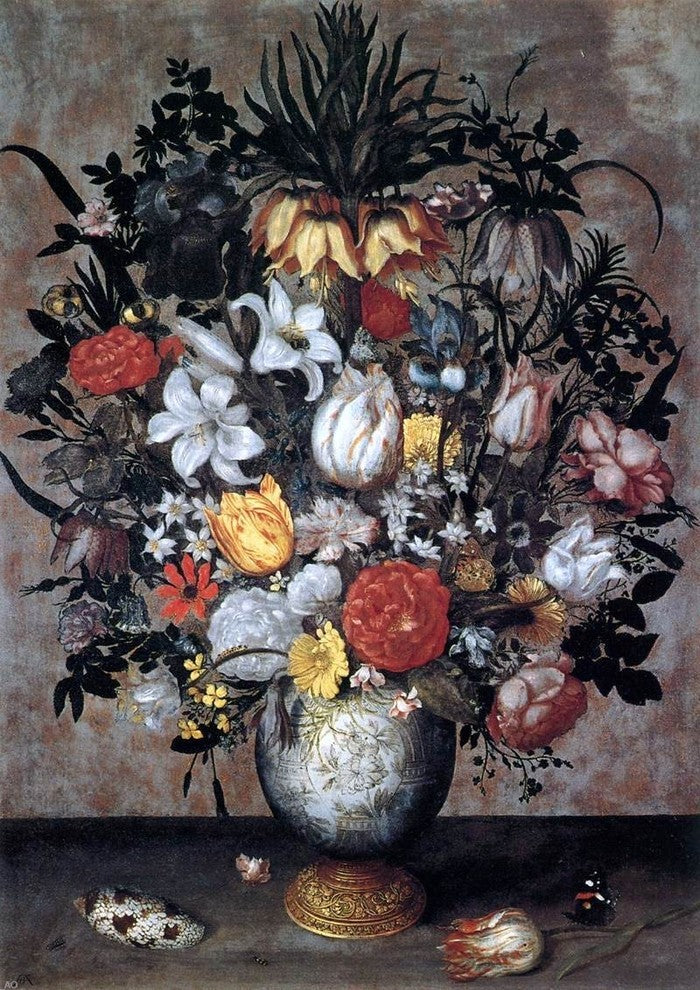 The Elder Ambrosius Bosschaert Flowers in a Chinese Vase Wall Decal