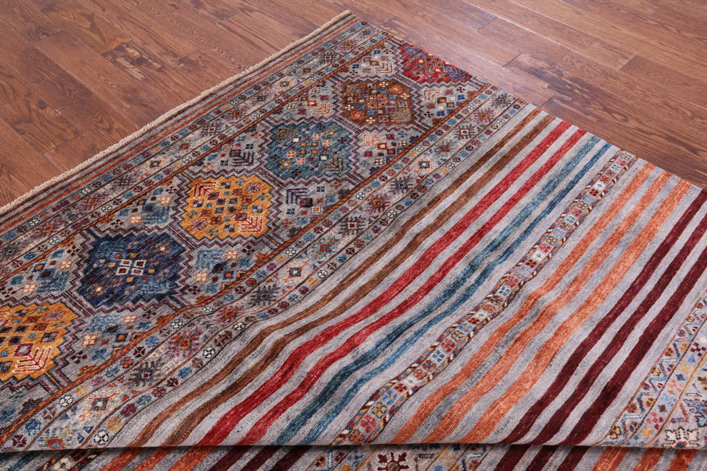 8' 0" X 10' 1" Khorjin Super Kazak Handmade Wool Rug - Q12304