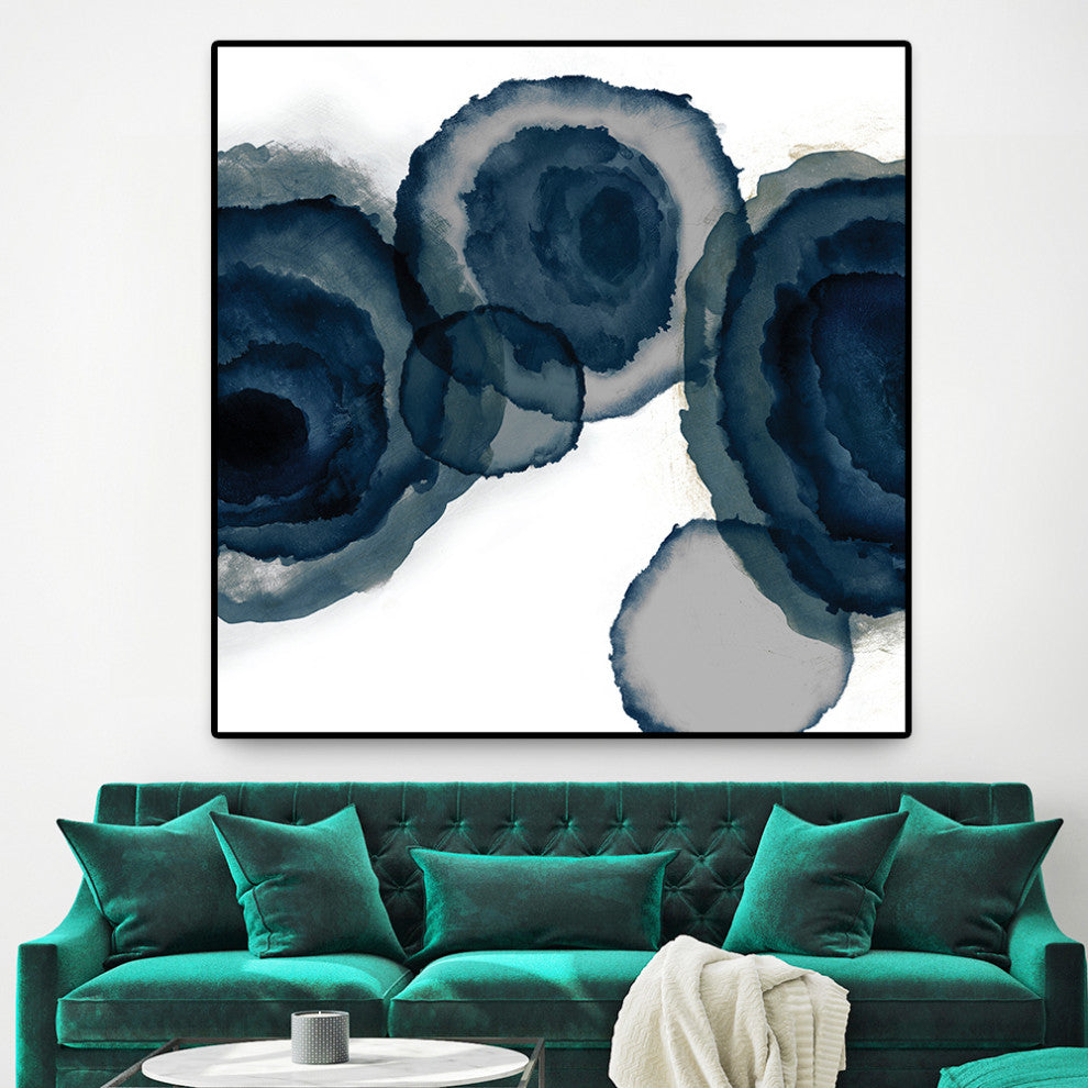 "Blotted Ink II" Oversized Framed Canvas, 45" x 45"
