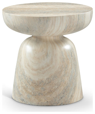 Avellino Finished Concrete Indoor/Outdoor End / Side Table, Travertine