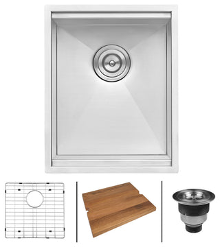 Ruvati RVH8304 15" Undermount 16 Gauge Workstation Ledge Bar Prep Sink