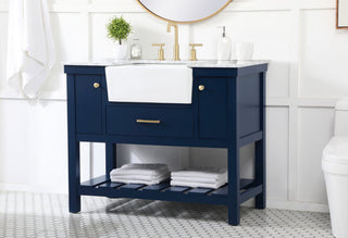 Home Living 22" Farmhouse Blue-Light Bathroom Vanity