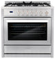 5-Piece Kitchen, 36" Gas Range and 36" Wall Mount Range Hood