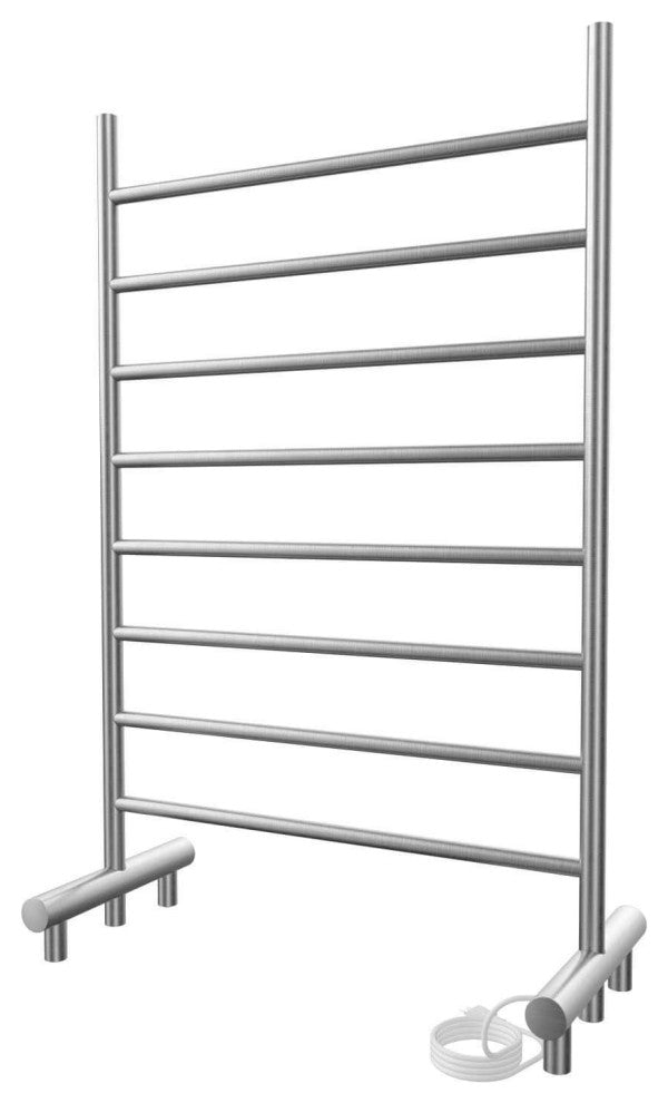 ICO Bath Camber Plug-In Electric Freestanding Towel Warmer - Round Bar