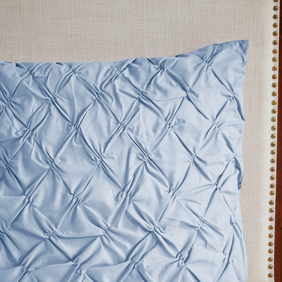 Madison Park Cassandra Shabby Chic Floral Cotton Comforter Set, Blue