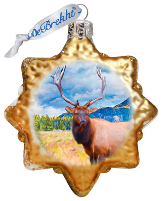 Elk Keepsake Glass Ornament