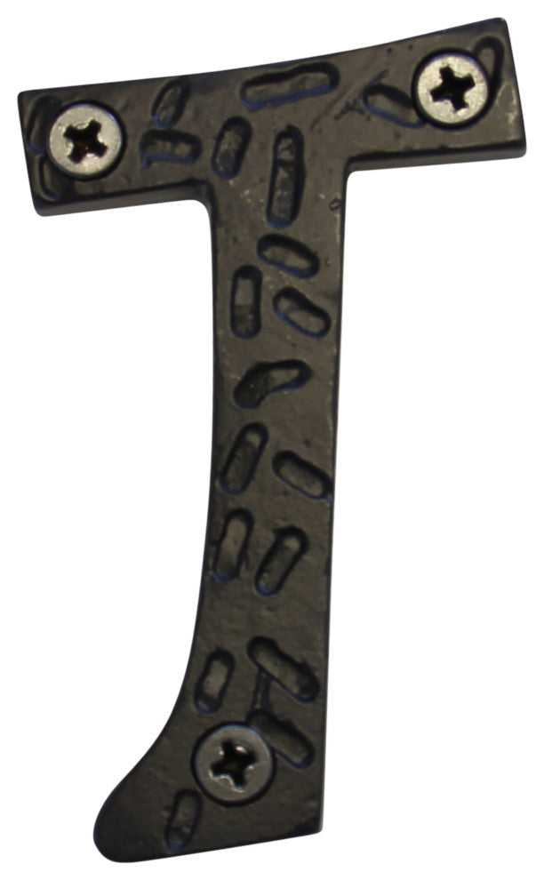 RCH Hardware Iron Rustic Country House Letter, 3", Black, T