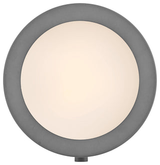 Hinkley 6.75" Mercer Round Light Wall Sconce, Dark Matte Grey Heritage Brass