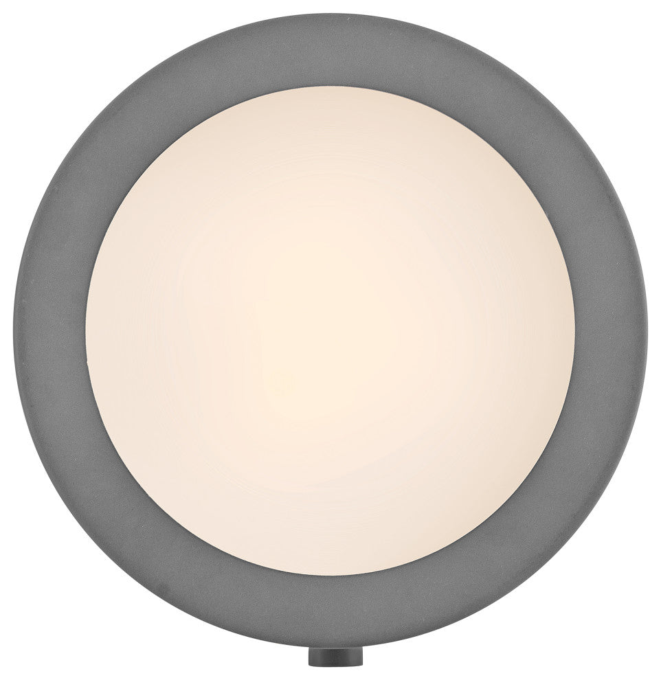 Hinkley 6.75" Mercer Round Light Wall Sconce, Dark Matte Grey Heritage Brass