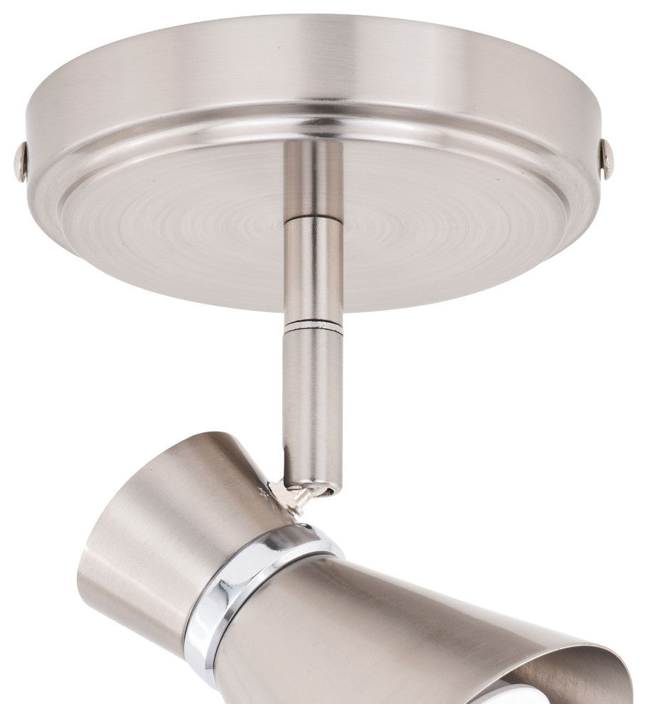 Alto LED Adjustable Ceiling Spot Track Light, Brushed Nickel and Chrome, 1-Light