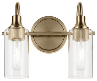 12.5" 2-Light Vanity Light With Clear Glass