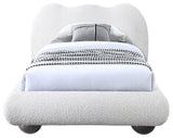 Hyde Boucle Fabric Upholstered Bed, Cream, Twin