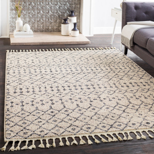 Surya Restoration REO-2311 2'7"x10' Rug, Light Gray/Gray/Cream/Taupe/Black