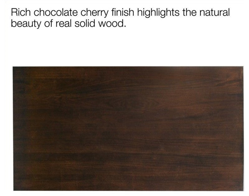 Leick Laurent Small Solid Wood Coffee Table in Chocolate Cherry