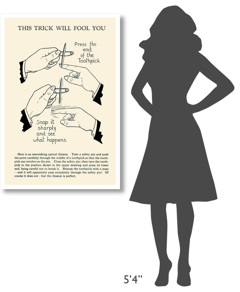 "This Trick Will Fool You" Digital Paper Print by Retromagic, 29"x42"