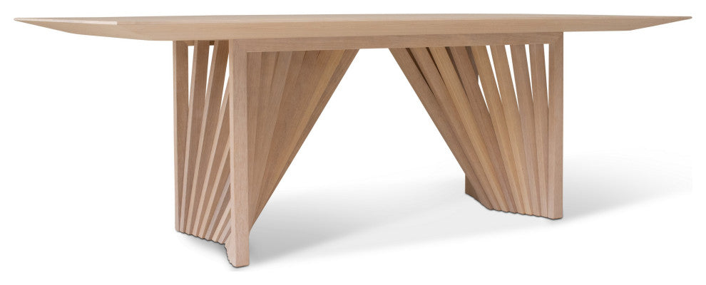 Modern Brazilian, Laguna, Wooden Top Dining Table, Nevoa Frame
