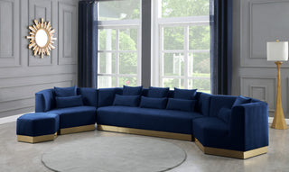Marquis Velvet Upholstered Set, Navy, Sofa