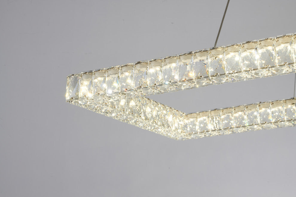 LED Rectangular Chrome Lighting Fixture