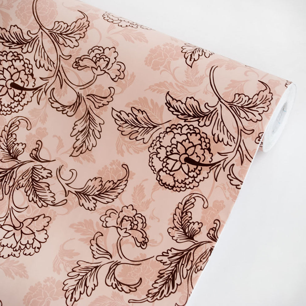 Peony Aroma - Vinyl Self-Adhesive Wallpaper Prepasted Wall Decor (Roll)
