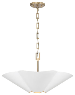 Capital Lighting 355443 Maeve 23"W Pendant / Converts to - Matte Brass / White