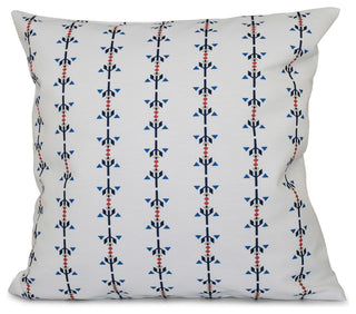 Jodhpur Stripe, Stripe Print Pillow, Navy Blue, 20"x20"