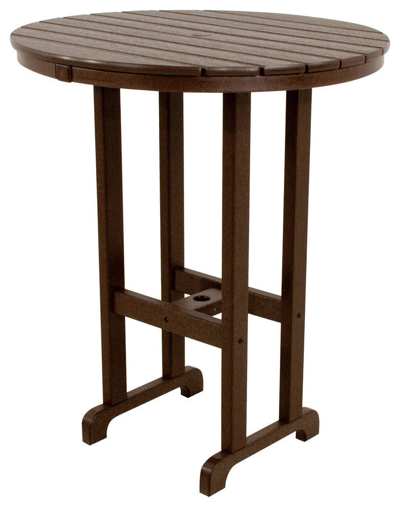 Ivy Terrace Classics Round 36" Bar Table, Mahogany