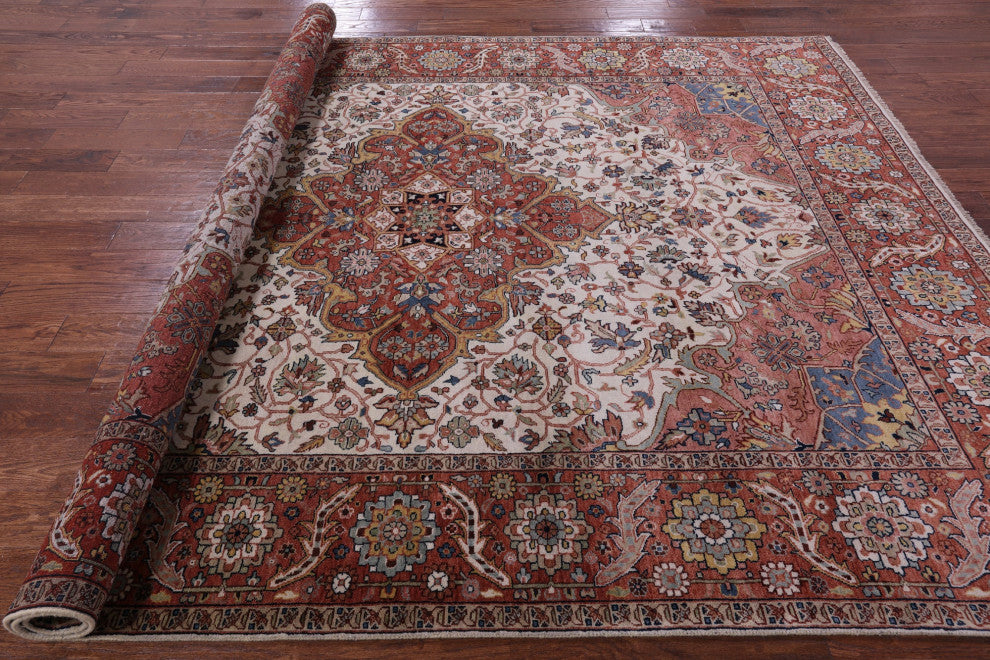 Handmade Persian Fine Serapi Wool Rug 7' 11" X 10' 0" - Q14687