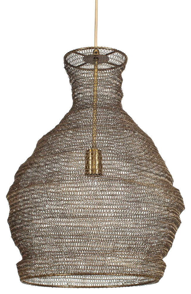 Uttermost Murmur Woven Brass 1 Light Pendant