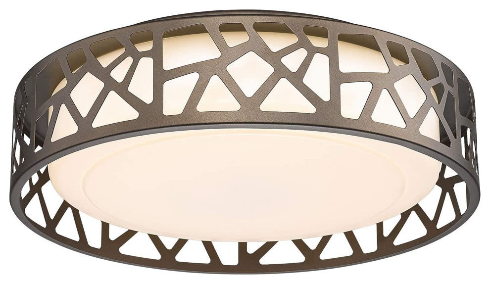14 inch LED Flush Mount Ceiling Light round light ceilihg fixture with bronze