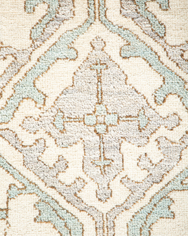 Eclectic, One-of-a-Kind Hand-Knotted Area Rug Ivory, 4'1"x6'6"