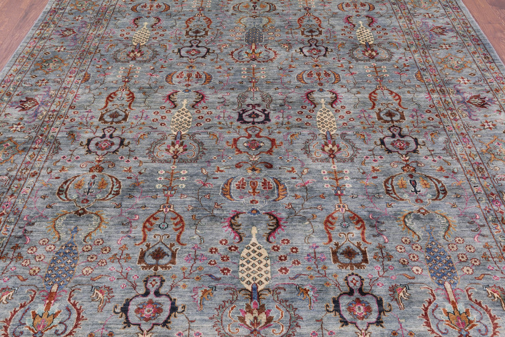 8' 0" X 10' 0" Persian Tabriz Hand Knotted Wool Rug - Q12464